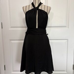 Elegant Black Halter Dress